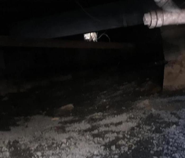 clean up of sewer line rupture in crawl space